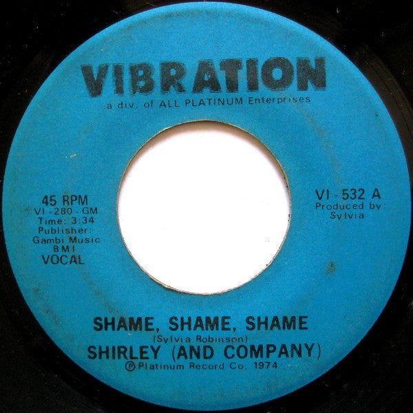 Shirley (And Company) ~ Shame, Shame, Shame (Vinyl) - Djungel & Jazz
