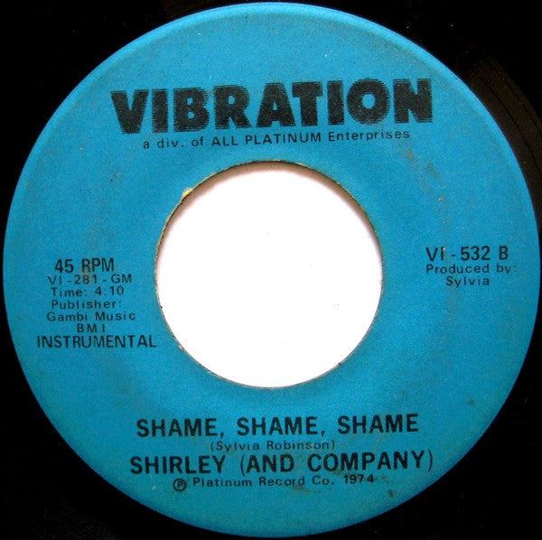 Shirley (And Company) ~ Shame, Shame, Shame (Vinyl) - Djungel & Jazz