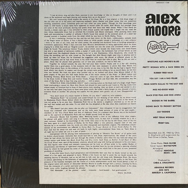 Alex Moore ~ Alex Moore (Vinyl) - Djungel & Jazz