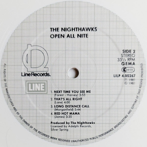 The Nighthawks  ~ Open All Nite (Vinyl) - Djungel & Jazz