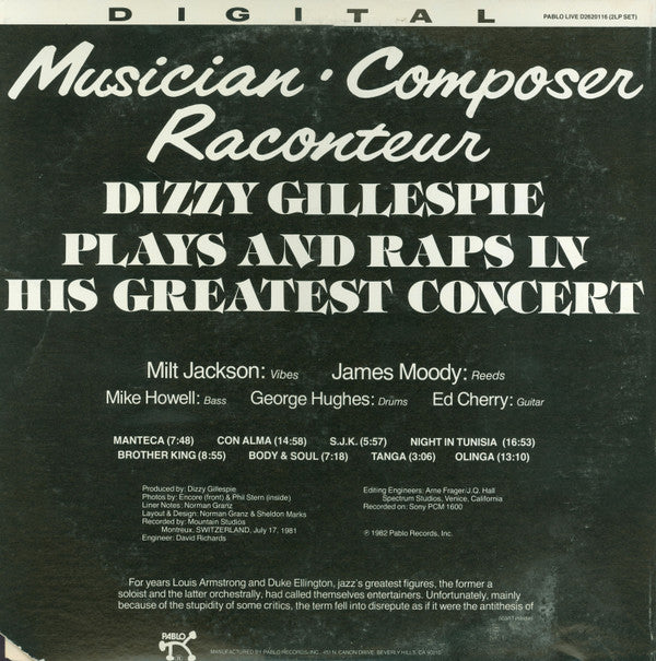 Dizzy Gillespie ~ Musician-Composer-Raconteur (Vinyl) - Djungel & Jazz