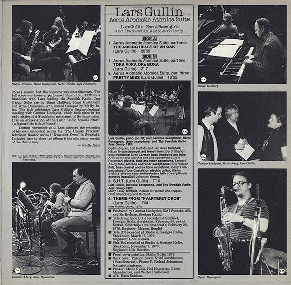 Lars Gullin ~ Aeros Aromatic Atomica Suite (Vinyl) - Djungel & Jazz