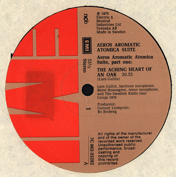Lars Gullin ~ Aeros Aromatic Atomica Suite (Vinyl) - Djungel & Jazz