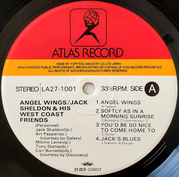 Jack Sheldon & His West Coast Friends ~ Angel Wings (Vinyl) - Djungel & Jazz