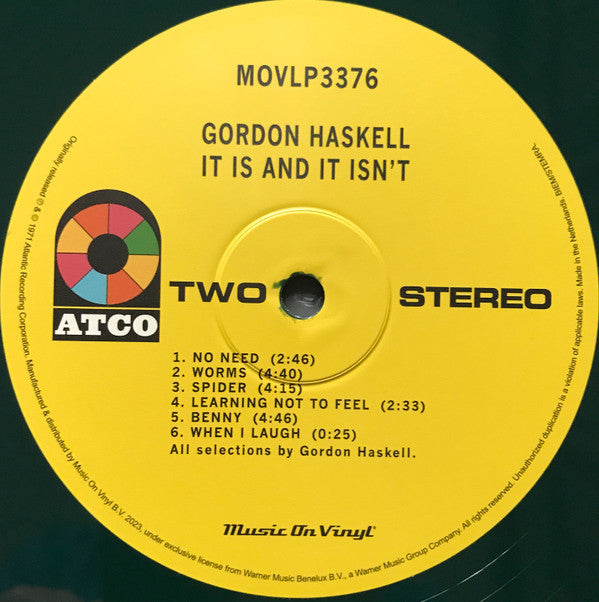 Gordon Haskell ~ It Is And It Isn't (Vinyl) - Djungel & Jazz