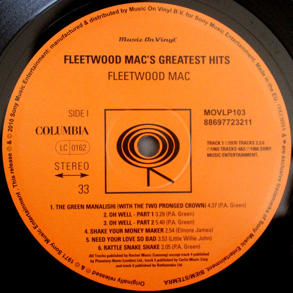 Fleetwood Mac ~ Fleetwood Mac's Greatest Hits (Vinyl) - Djungel & Jazz