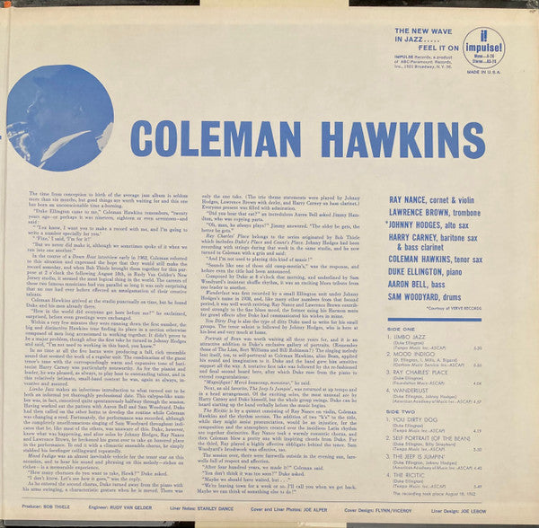 Duke Ellington Meets Coleman Hawkins : Duke Ellington Meets Coleman Hawkins (LP, Album, Gat)