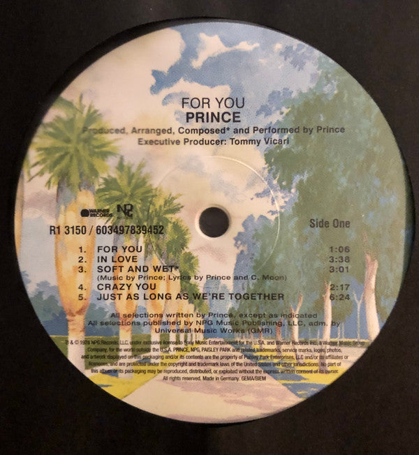 Prince ~ For You (Vinyl) - Djungel & Jazz