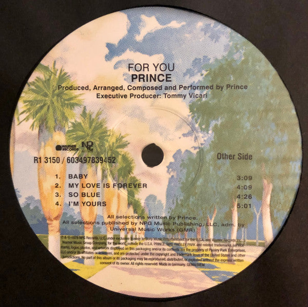 Prince ~ For You (Vinyl) - Djungel & Jazz