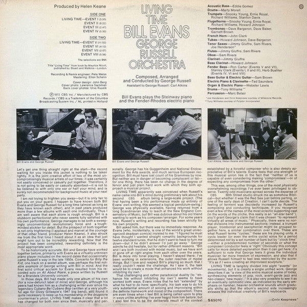 Bill Evans, George Russell Orchestra ~ Living Time (Vinyl) - Djungel & Jazz