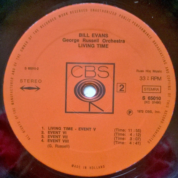 Bill Evans, George Russell Orchestra ~ Living Time (Vinyl) - Djungel & Jazz
