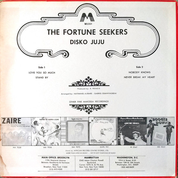 Fortune Seekers : Disko Juju (LP, Album)