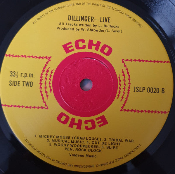 Dillinger / Clint Eastwood ~ Live At London (Vinyl) - Djungel & Jazz
