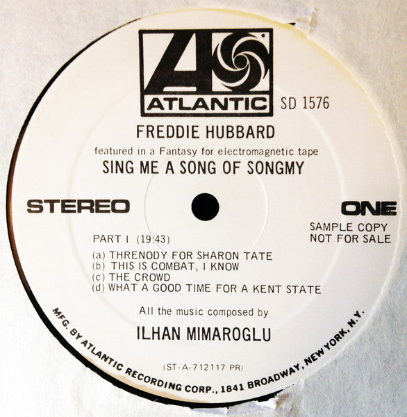 Freddie Hubbard, Ilhan Mimaroglu : Sing Me A Song Of Songmy (A Fantasy For Electromagnetic Tape) (LP, Album, Promo)