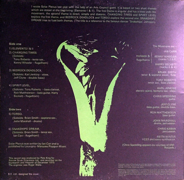 Ian Carr With Nucleus (3) : Solar Plexus (LP, Album, Gat)