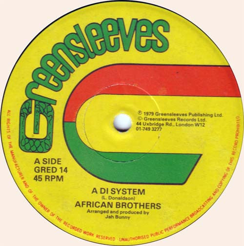 African Brothers (4) : A Di System / Gimme Gimme African Love (12")