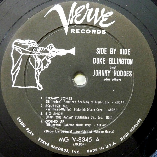 Duke Ellington And Johnny Hodges : Side By Side (LP, Album, Mono)
