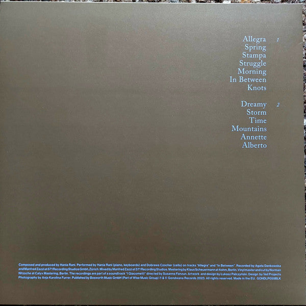 Hania Rani ~ On Giacometti (Vinyl) - Djungel & Jazz