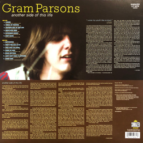 Gram Parsons ~ Another Side Of This Life (Vinyl) - Djungel & Jazz