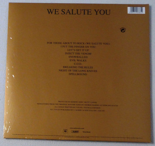 AC/DC ~ For Those About To Rock (We Salute You) (Vinyl) - Djungel & Jazz
