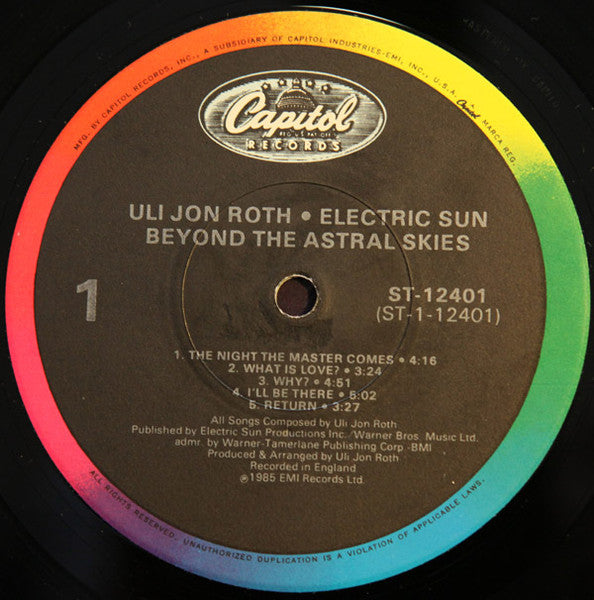 Uli Jon Roth / Electric Sun ~ Beyond The Astral Skies (Vinyl) - Djungel & Jazz
