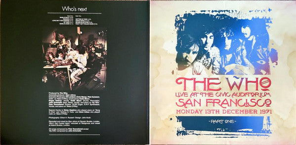 The Who ~ Who's Next | The Who Live At The Civic Auditorium, San Francisco 1971 (Vinyl) - Djungel & Jazz