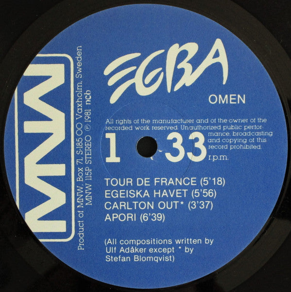 EGBA ~ Omen (Vinyl) - Djungel & Jazz