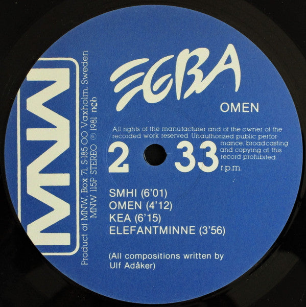 EGBA ~ Omen (Vinyl) - Djungel & Jazz
