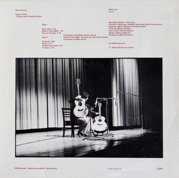 Ralph Towner ~ Solo Concert (Vinyl) - Djungel & Jazz