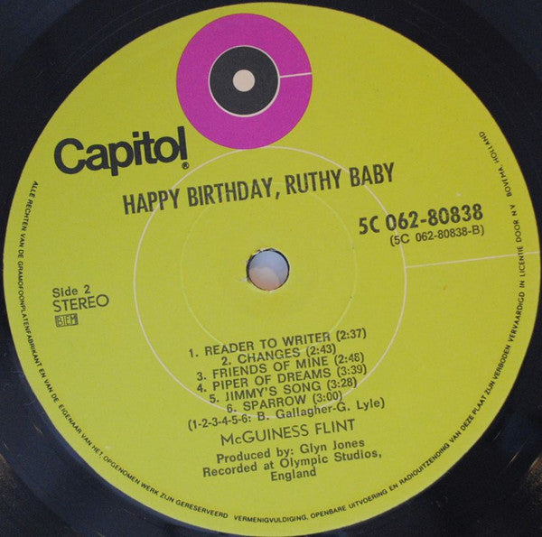 McGuinness Flint ~ Happy Birthday, Ruthy Baby (Vinyl) - Djungel & Jazz