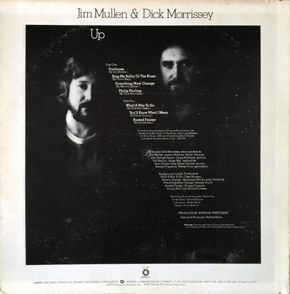 Jim Mullen & Dick Morrissey ~ Up (Vinyl) - Djungel & Jazz