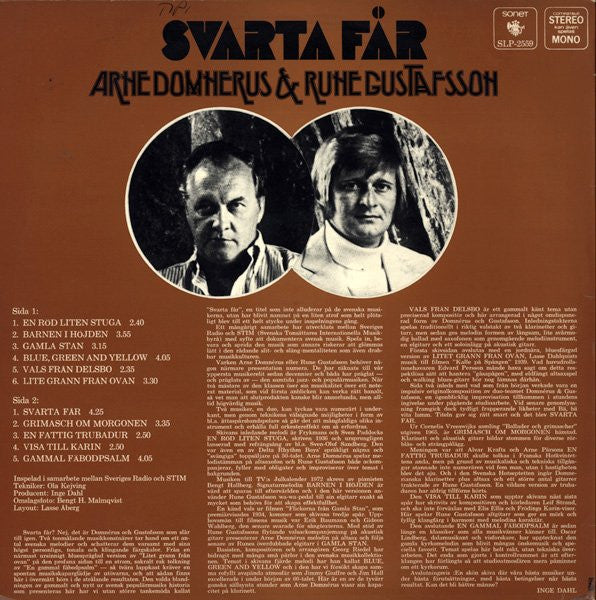 Arne Domnerus* & Rune Gustafsson : Svarta Får (LP, Album)