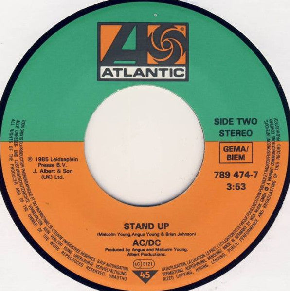 AC/DC : Shake Your Foundations (7", Single, Pos)