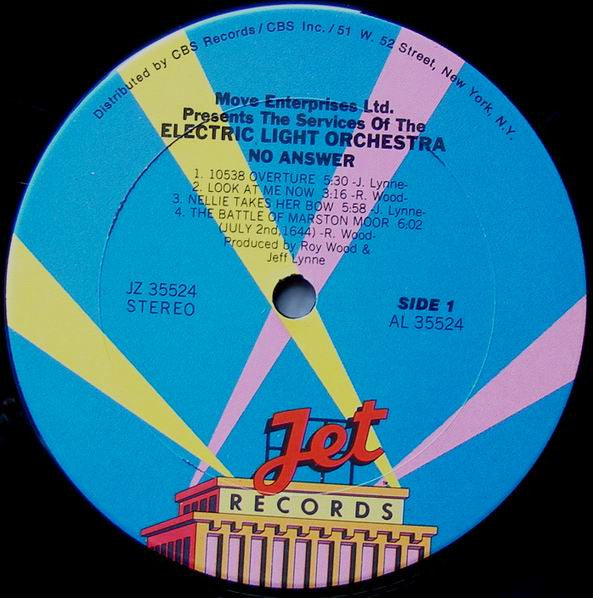 Electric Light Orchestra ~ No Answer (Vinyl) - Djungel & Jazz