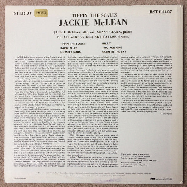 Jackie McLean : Tippin' The Scales (LP, Album, RE, RM, DMM)