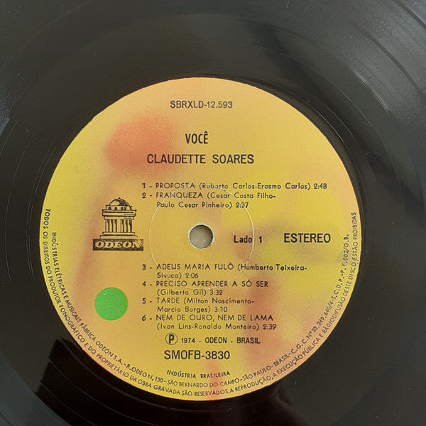 Claudette Soares : Você (LP, Album)
