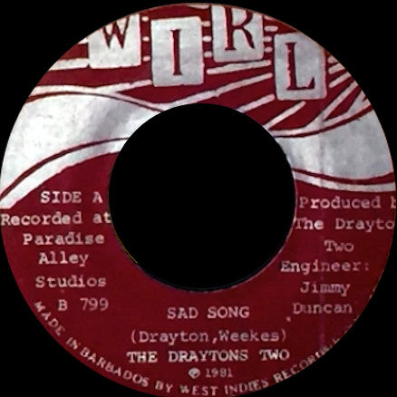 The Draytons Two : Sad Song (7")