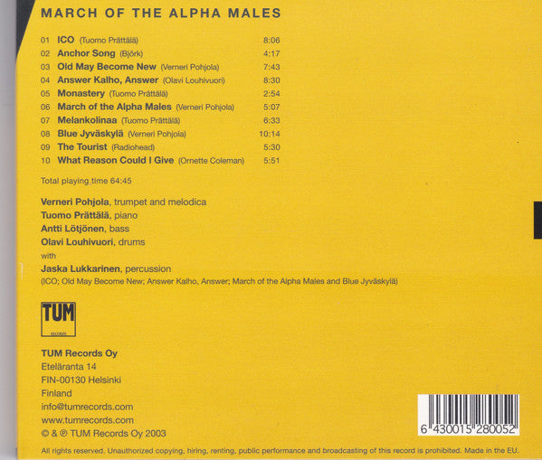 Ilmiliekki Quartet ~ March Of The Alpha Males (Vinyl) - Djungel & Jazz