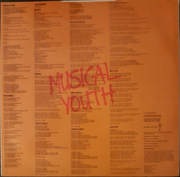 Musical Youth : The Youth Of Today (LP, Album)
