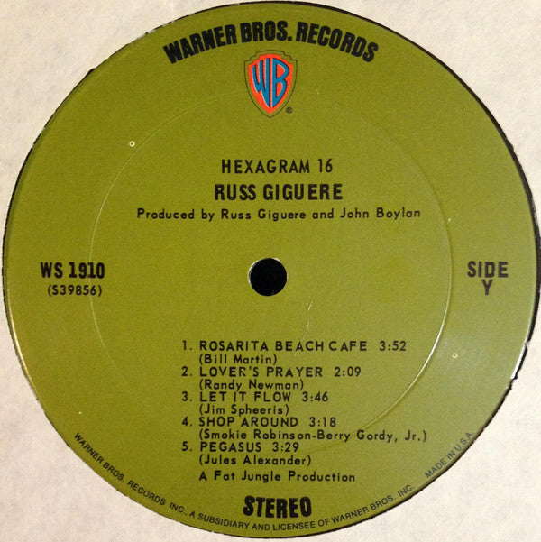 Russ Giguere ~ Hexagram 16 (Vinyl) - Djungel & Jazz