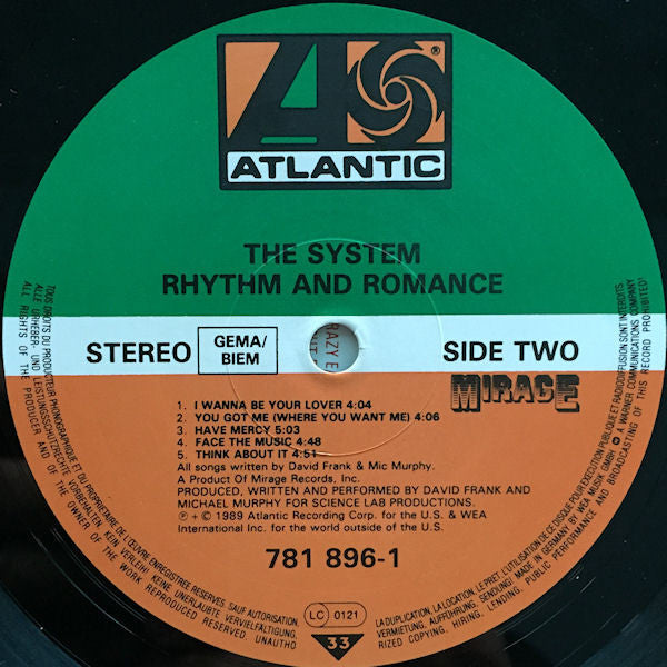 The System ~ Rhythm And Romance (Vinyl) - Djungel & Jazz
