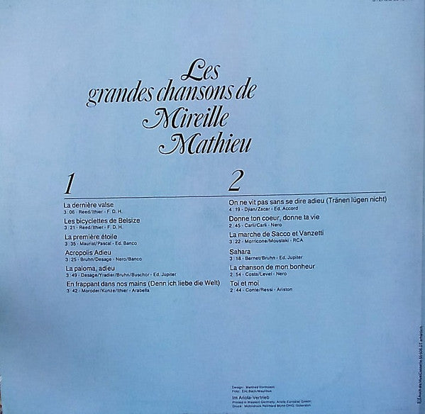 Mireille Mathieu ~ Les Grandes Chansons De Mireille Mathieu (Vinyl) - Djungel & Jazz