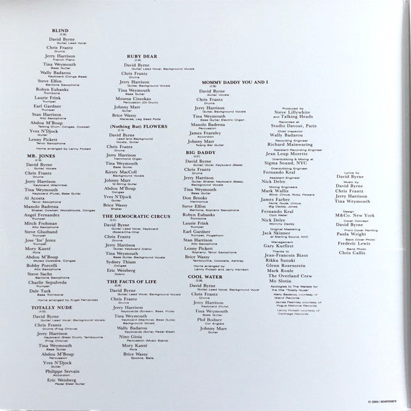 Talking Heads ~ Naked (Vinyl) - Djungel & Jazz