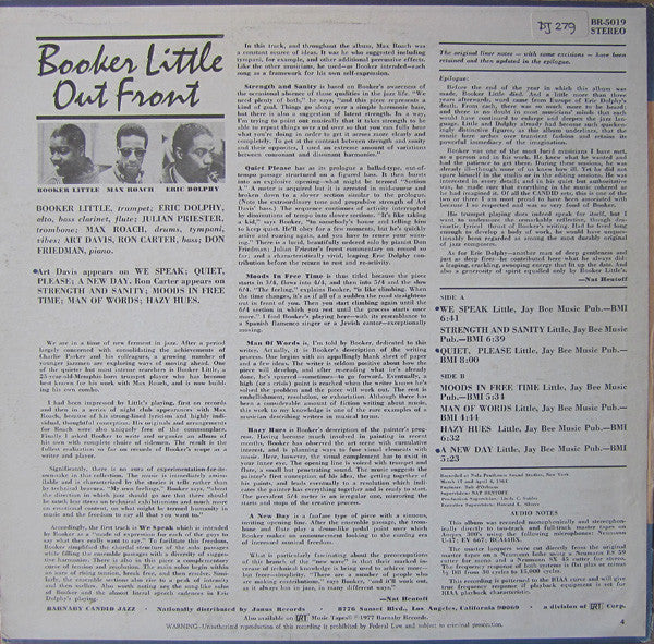 Booker Little ~ Out Front (Vinyl) - Djungel & Jazz