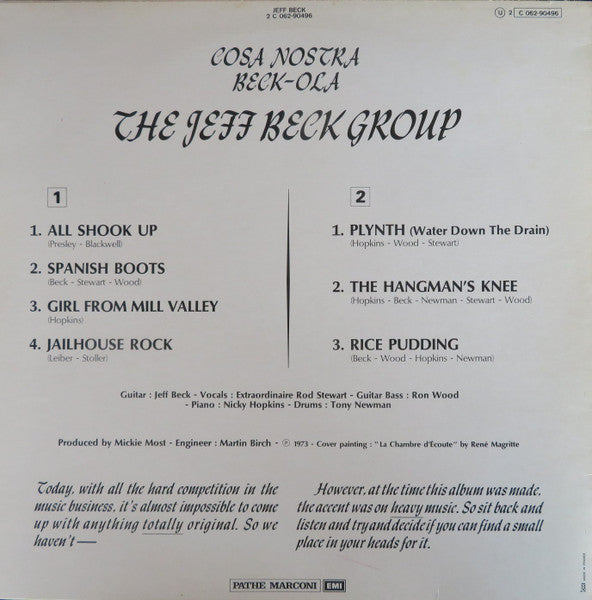 Jeff Beck ~ Beck-Ola (Vinyl) - Djungel & Jazz