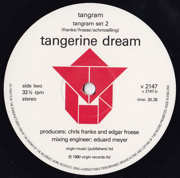 Tangerine Dream ~ Tangram (Vinyl) - Djungel & Jazz