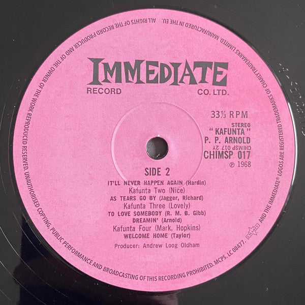 P.P. Arnold ~ Kafunta (Vinyl) - Djungel & Jazz
