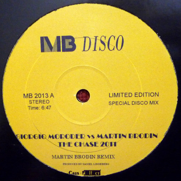 Giorgio Moroder vs Martin Brodin : The Chase 2011 (12", Ltd)