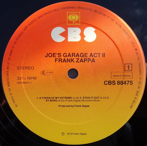 Frank Zappa ~ Joe's Garage Acts II & III (Vinyl) - Djungel & Jazz
