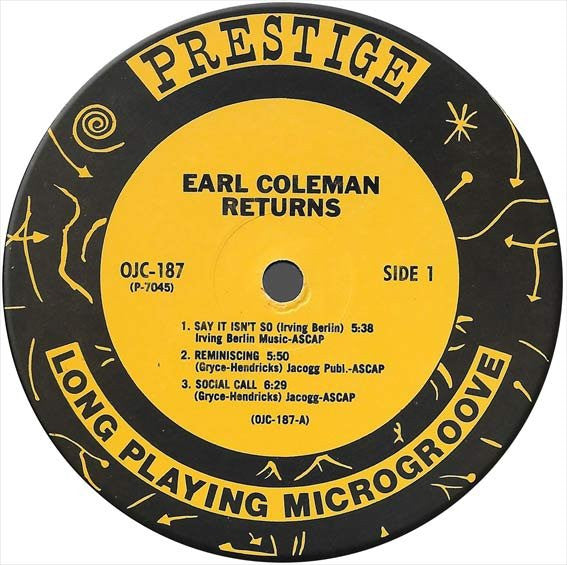 Earl Coleman ~ Returns (Vinyl) - Djungel & Jazz